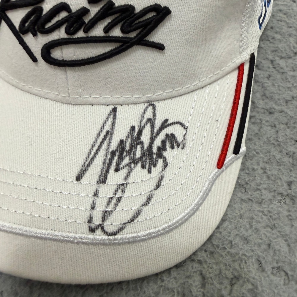 NASCAR Mobil 1 Racing Tony Stewart 14 Trucker Hat White Adjustable Mesh Cap Mens - Picture 3 of 8
